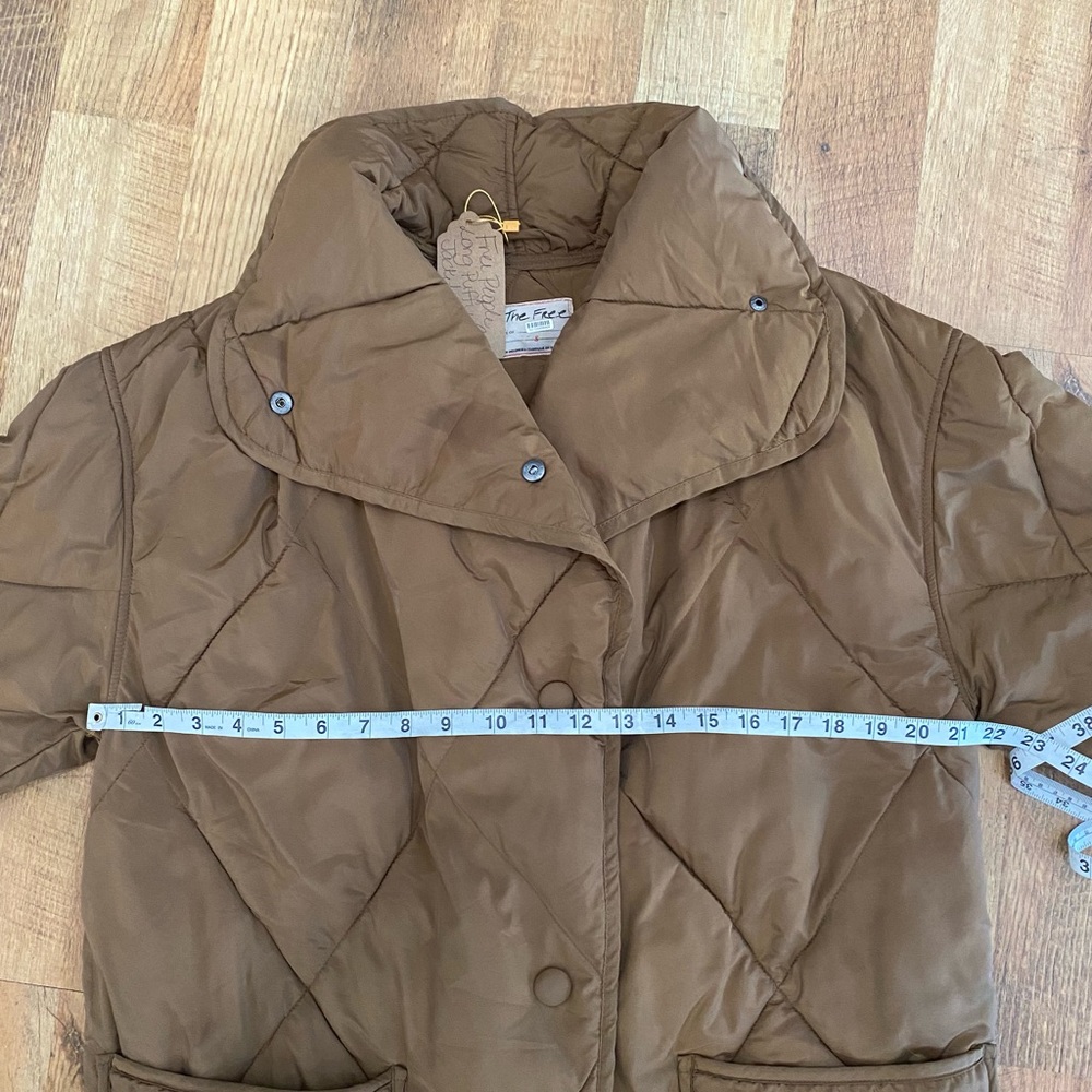 We The Free Quilted Diamond Long Puffer Coat - Brown - Picture 4 of 10